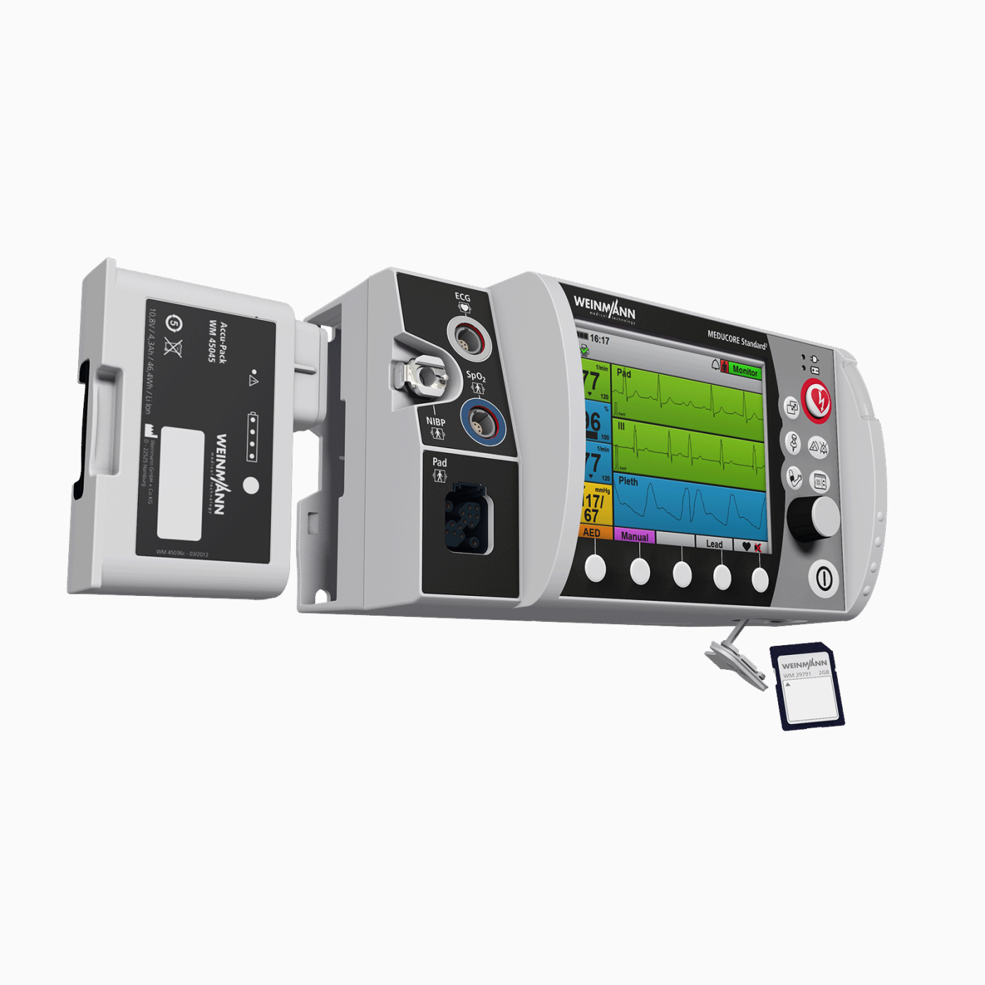 Дефибриллятор с функцией мониторинга Weinmann MEDUCORE Standard²